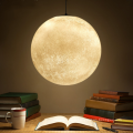 Vente chaude 3d lampe de lune suspendue a mené la lumière pendante